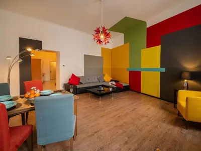 Ein Sitzbereich in der Unterkunft Highlight Apartment Schönbrunn