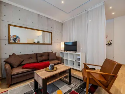 TV/Unterhaltungsangebot in der Unterkunft Bright Apartment Mariahilf