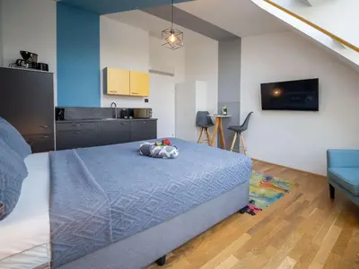 Ein Bett oder Betten in einem Zimmer der Unterkunft Backpacker Apartment Schönbrunn