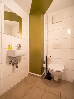 Ein Badezimmer in der Unterkunft Bright Apartment Naschmarkt