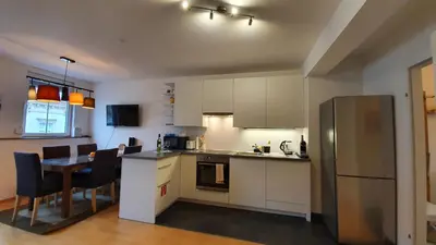 Küche/Küchenzeile in der Unterkunft Wiener Maisonette mit Terrasse
