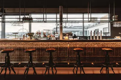 Lounge oder Bar in der Unterkunft Superbude Wien Prater