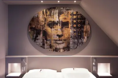 Ein Bett oder Betten in einem Zimmer der Unterkunft Der Wilhelmshof
