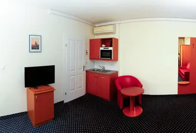 Küche/Küchenzeile in der Unterkunft Suite Hotel 900 m zur Oper