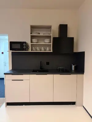 Küche/Küchenzeile in der Unterkunft Appartement Pension 700m zum Ring