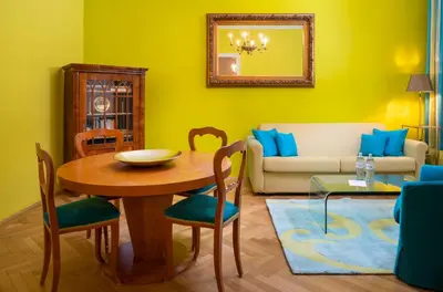 Ein Sitzbereich in der Unterkunft Appartement-Hotel an der Riemergasse