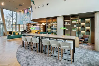 Ein Restaurant oder anderes Speiselokal in der Unterkunft Spark by Hilton Vienna Messe Prater