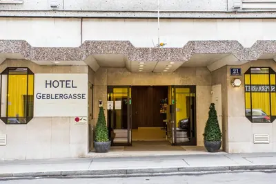 Eine Fassade oder ein Eingang zu Hotel Geblergasse