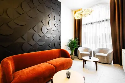 Ein Sitzbereich in der Unterkunft Vayalen Boutique Hotel
