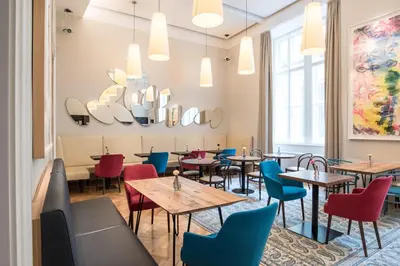 Ein Sitzbereich in der Unterkunft Small Luxury Hotel Altstadt Vienna