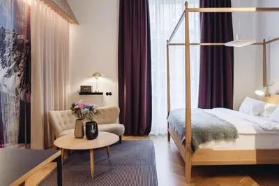 Ein Bett oder Betten in einem Zimmer der Unterkunft Small Luxury Hotel Altstadt Vienna
