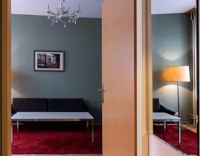 Ein Sitzbereich in der Unterkunft Hotel Am Brillantengrund