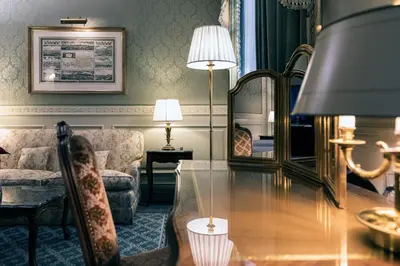 Ein Sitzbereich in der Unterkunft Eurostars Grand Hotel Wien