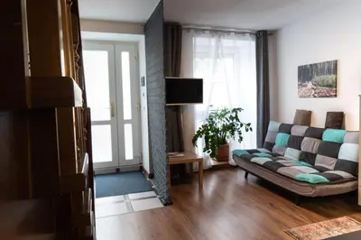 Ein Sitzbereich in der Unterkunft Dana's Apartment beim Augarten