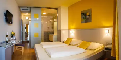 Ein Bett oder Betten in einem Zimmer der Unterkunft Weingut Franz Schindler