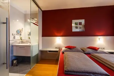 Ein Bett oder Betten in einem Zimmer der Unterkunft Weingut Franz Schindler