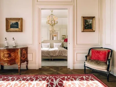 Ein Bett oder Betten in einem Zimmer der Unterkunft Hotel Sacher Wien