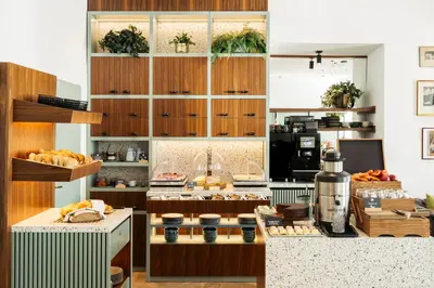 Küche/Küchenzeile in der Unterkunft Bio-Hotel Schani Wienblick