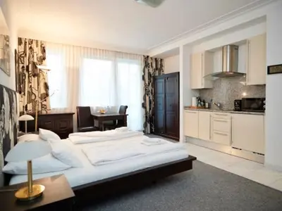 Küche/Küchenzeile in der Unterkunft La Scala Apartments