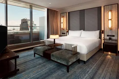 Ein Bett oder Betten in einem Zimmer der Unterkunft Hilton Vienna Park
