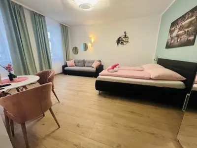 Ein Bett oder Betten in einem Zimmer der Unterkunft WF-Apartment Westbahnhof