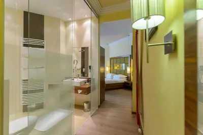 Ein Badezimmer in der Unterkunft Hotel Vienna beim Prater