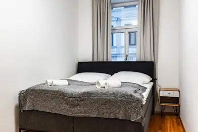 Ein Bett oder Betten in einem Zimmer der Unterkunft Spacious 3-room apt. 15 min to the city center