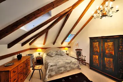 Ein Bett oder Betten in einem Zimmer der Unterkunft Herberge an der Nikolauszeche