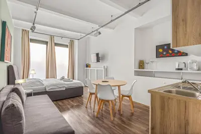 Ein Bett oder Betten in einem Zimmer der Unterkunft Beautiful Apartment city center