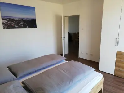 Ein Bett oder Betten in einem Zimmer der Unterkunft Ferienbungalows Vital