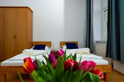 Ein Bett oder Betten in einem Zimmer der Unterkunft Moderne 2-Zimmer Wohnung in Wien