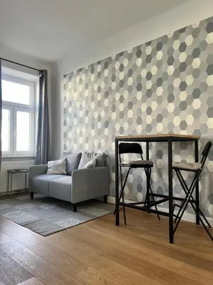 Ein Sitzbereich in der Unterkunft DOWA Apartments