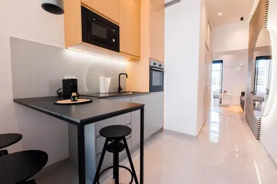 Küche/Küchenzeile in der Unterkunft Zeus Design Apartments Unique #36