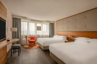 Ein Bett oder Betten in einem Zimmer der Unterkunft Vienna Marriott Hotel