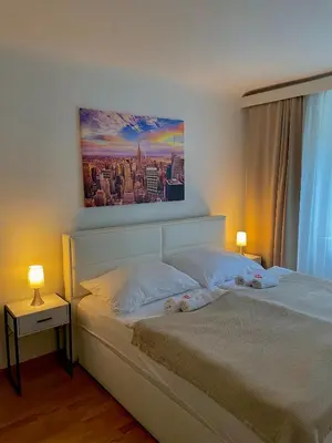 Ein Bett oder Betten in einem Zimmer der Unterkunft Apartment Wien Mitte