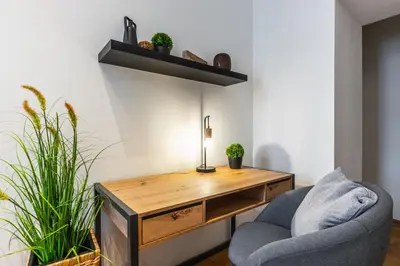 Ein Sitzbereich in der Unterkunft Stylish designed apartment in a top location