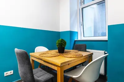 Ein Sitzbereich in der Unterkunft Stylish designed apartment in a calm district