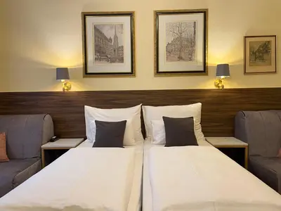 Ein Bett oder Betten in einem Zimmer der Unterkunft Private Comfort STEPHANSPLATZ - SELF CHECK IN