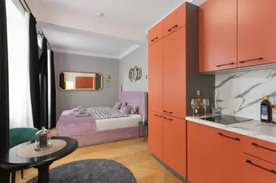 Ein Bett oder Betten in einem Zimmer der Unterkunft Old Town Vienna Central Apartment
