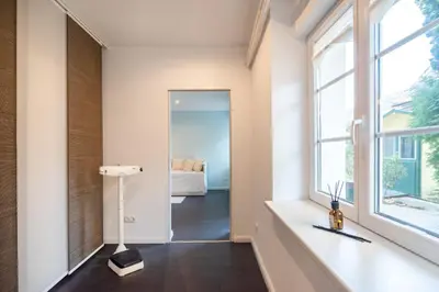 Ein Badezimmer in der Unterkunft Renoviertes Bauernhaus mit Garten in Ruhelage