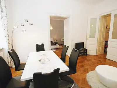 Ein Sitzbereich in der Unterkunft Ferienwohnung Urban-Loritz