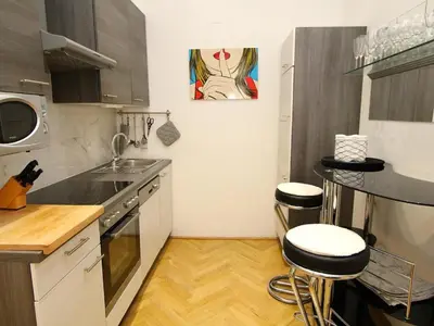 Küche/Küchenzeile in der Unterkunft Ferienwohnung Urban-Loritz