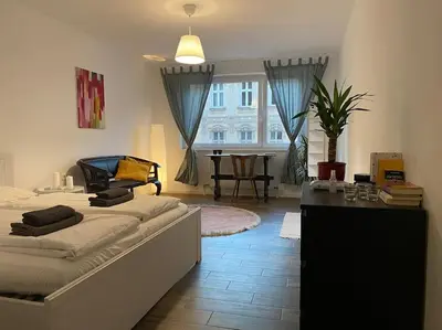 Ein Sitzbereich in der Unterkunft Dream of Belvedere