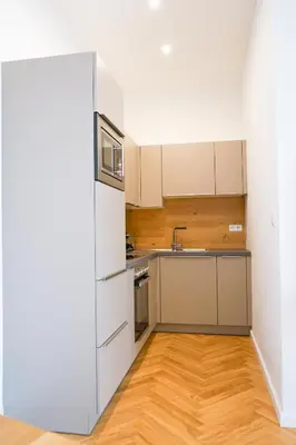 Küche/Küchenzeile in der Unterkunft Nadland Apartments B7