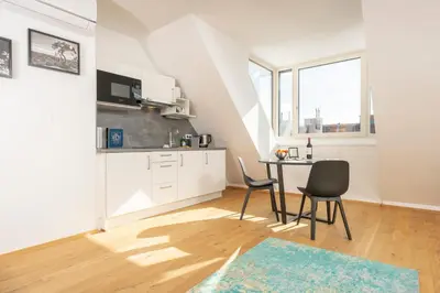 Küche/Küchenzeile in der Unterkunft Rooftop Apartments mit großer Terrasse