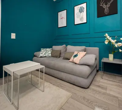 Ein Sitzbereich in der Unterkunft Radiant Premium Apartments-Muhrengasse