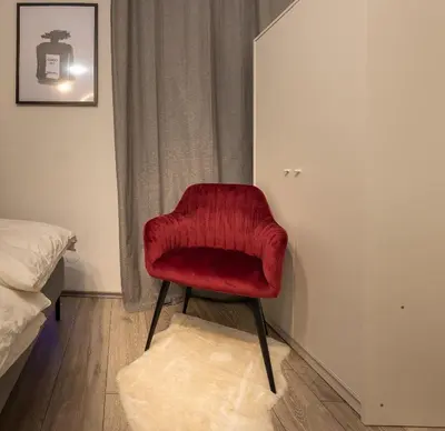Ein Sitzbereich in der Unterkunft Radiant Premium Apartments-Muhrengasse