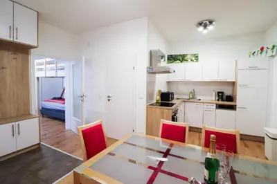Küche/Küchenzeile in der Unterkunft CozyNite Premium Apartment Schönbrunn 1