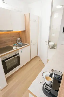 Küche/Küchenzeile in der Unterkunft Cozy Ottakring