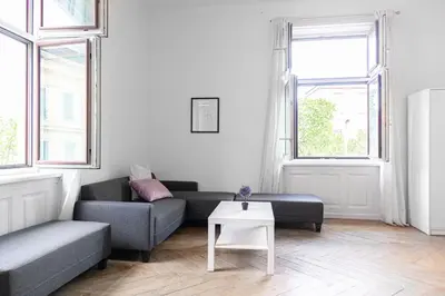 Ein Sitzbereich in der Unterkunft Cozy 2BR Apt. near AKH Hospital-ideal for Longstay